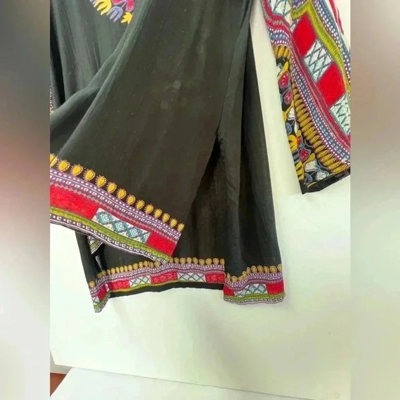 Lola P. Long Sleeves V‎ Neck Bohemian Tunic Top Sz M - Picture 5 of 9